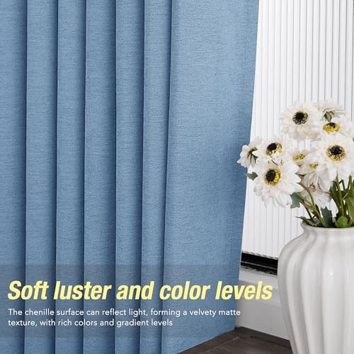 Blackout Curtains 96 inch Long for Bedroom Grommet 52″W x 96″L (Pack of 2) Blue