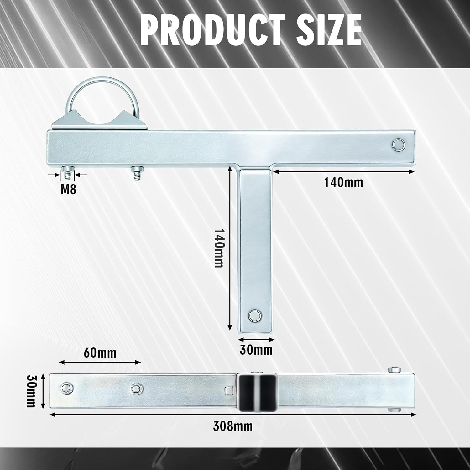 Chimney Antenna Mounting Kit Includes 1.25”-2″ Antenna Mast and Two 17″ Galvaniz