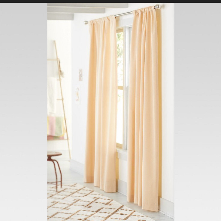 Threshold, Farrah Window Panel Jonquil Yellow, 54″W x 108″L Open Box New