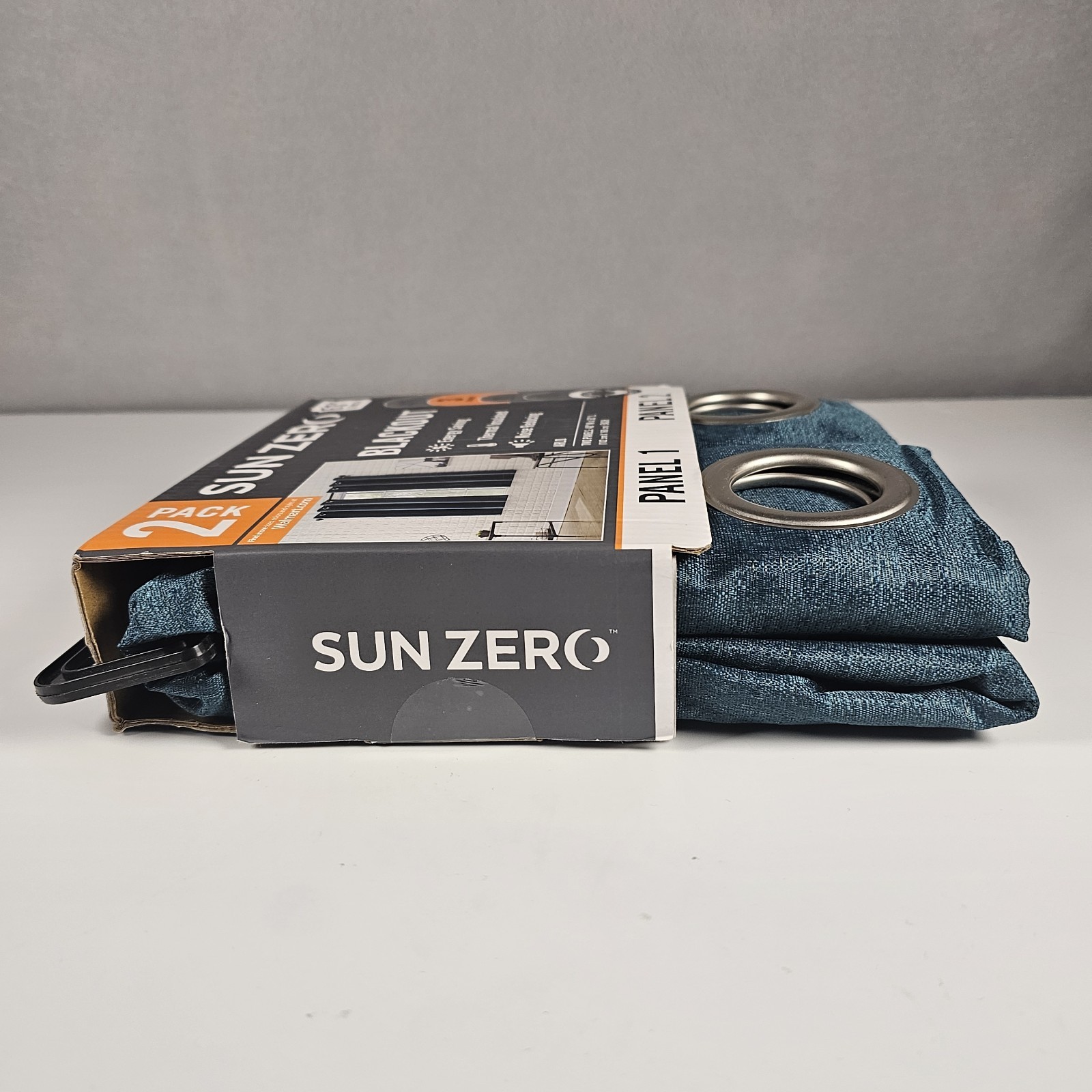 Sun Zero Arlo Blackout Curtain Panels Teal 40×63 2 Pack Thermal Insulated