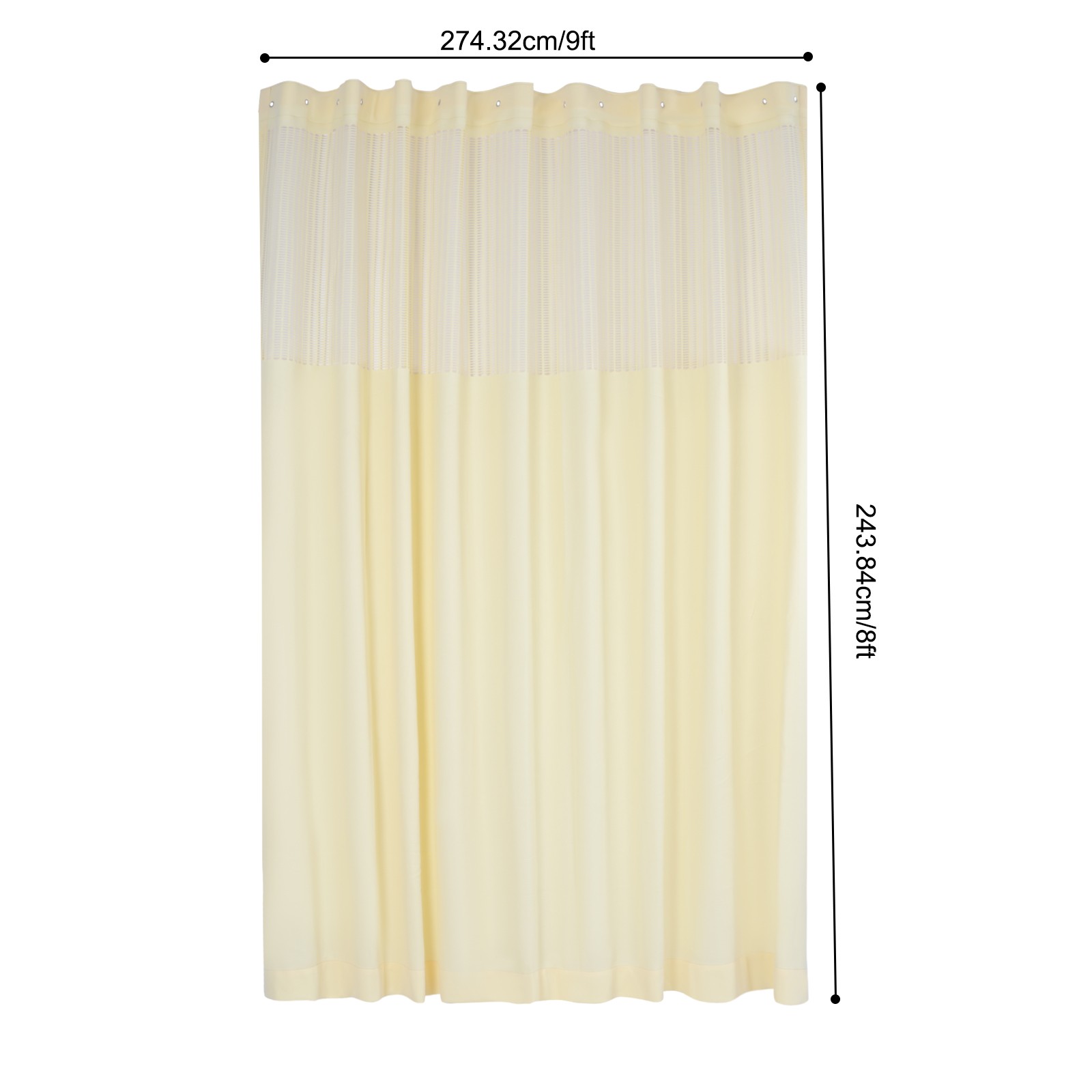 Room Divider Curtain Panel Privacy Screen Curtain Thermal Insulated W/ Mesh Top！