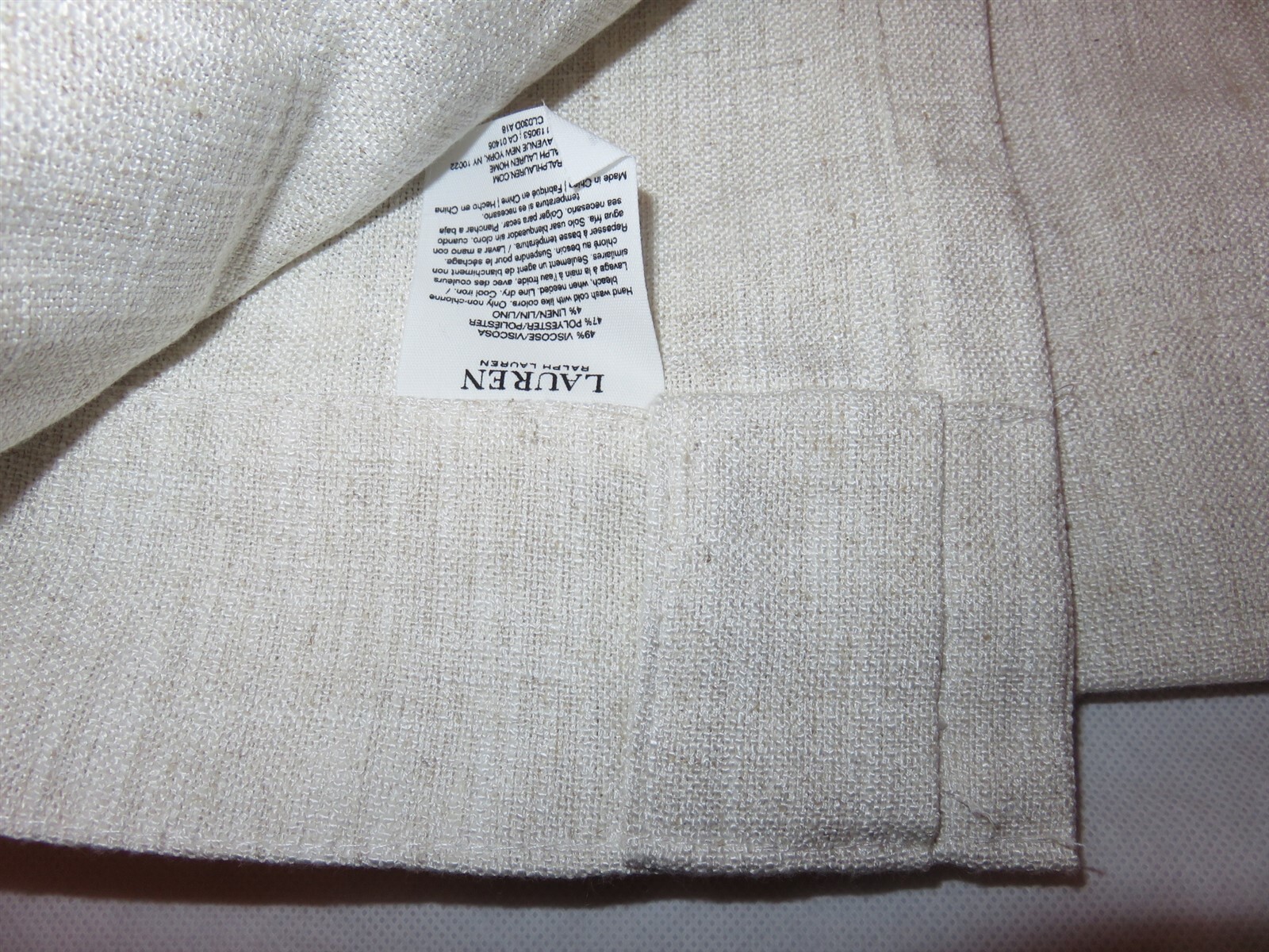 Ralph Lauren Curtains Panels Belgium Linen Panels 2 Window Drapes 54×108 linen