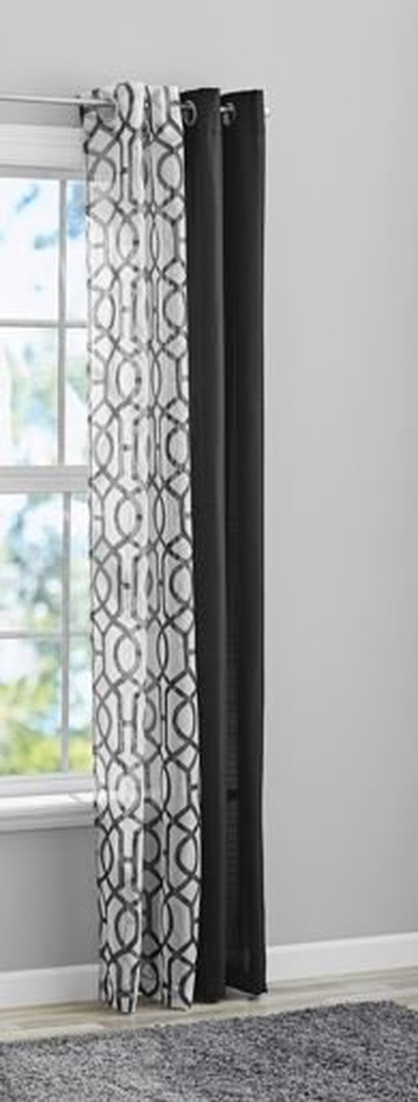 Light Filtering Grommets Curtain Set Home Decor Drapes 4 Piece 27.5″ X 84″
