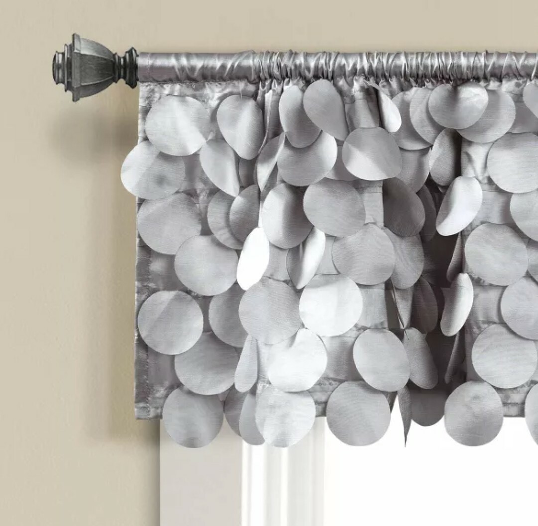 14″x70″ Light Gray Gigi Valance, Single By Lush Décor