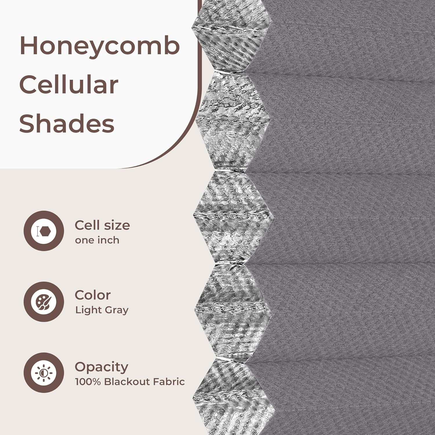 No Drill Blinds for Windows Blackout Cordless Cellular Shades Honeycomb Blinds P
