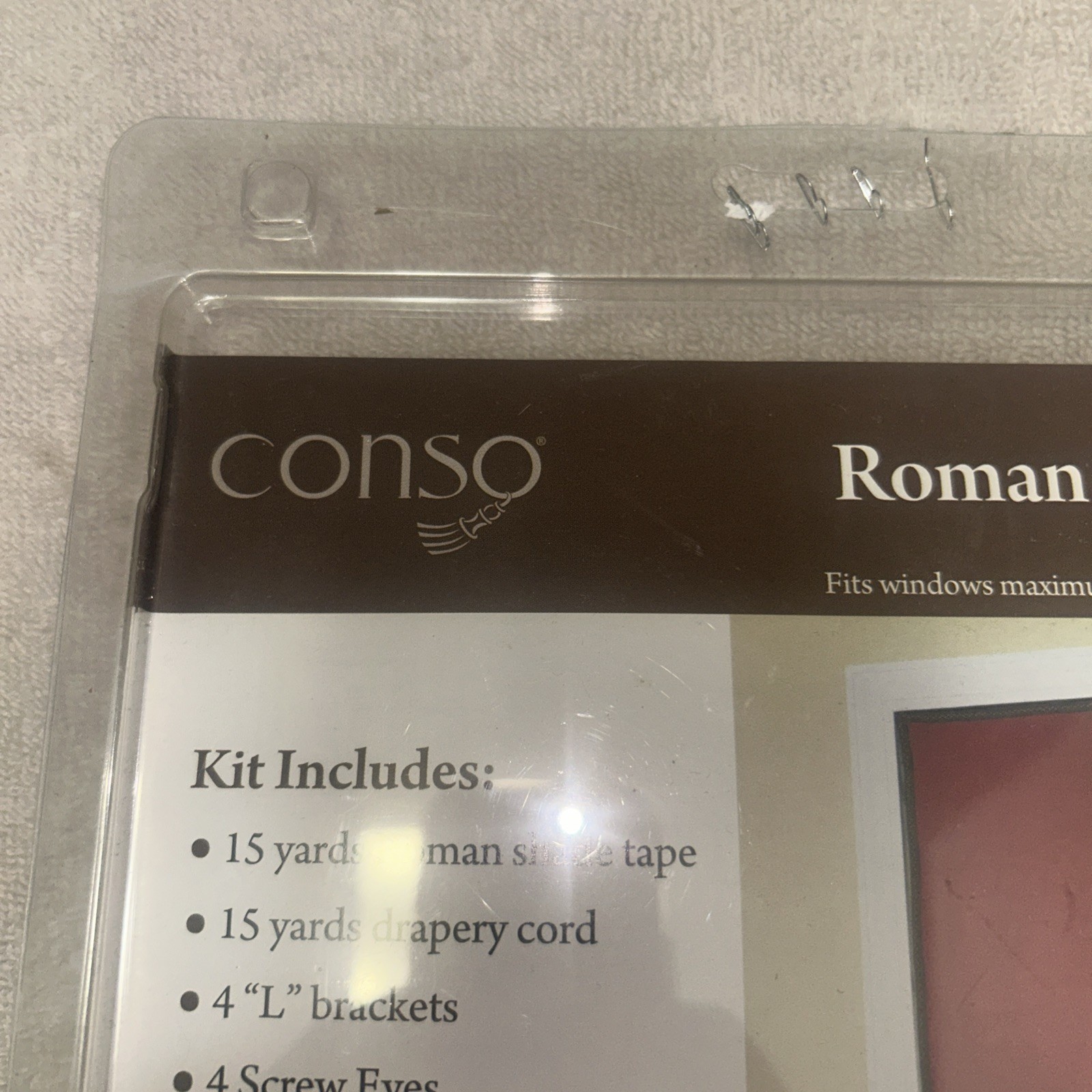 Conso Roman Shade Hardware Kit Window Home Decor Curtain 48″ x 60″