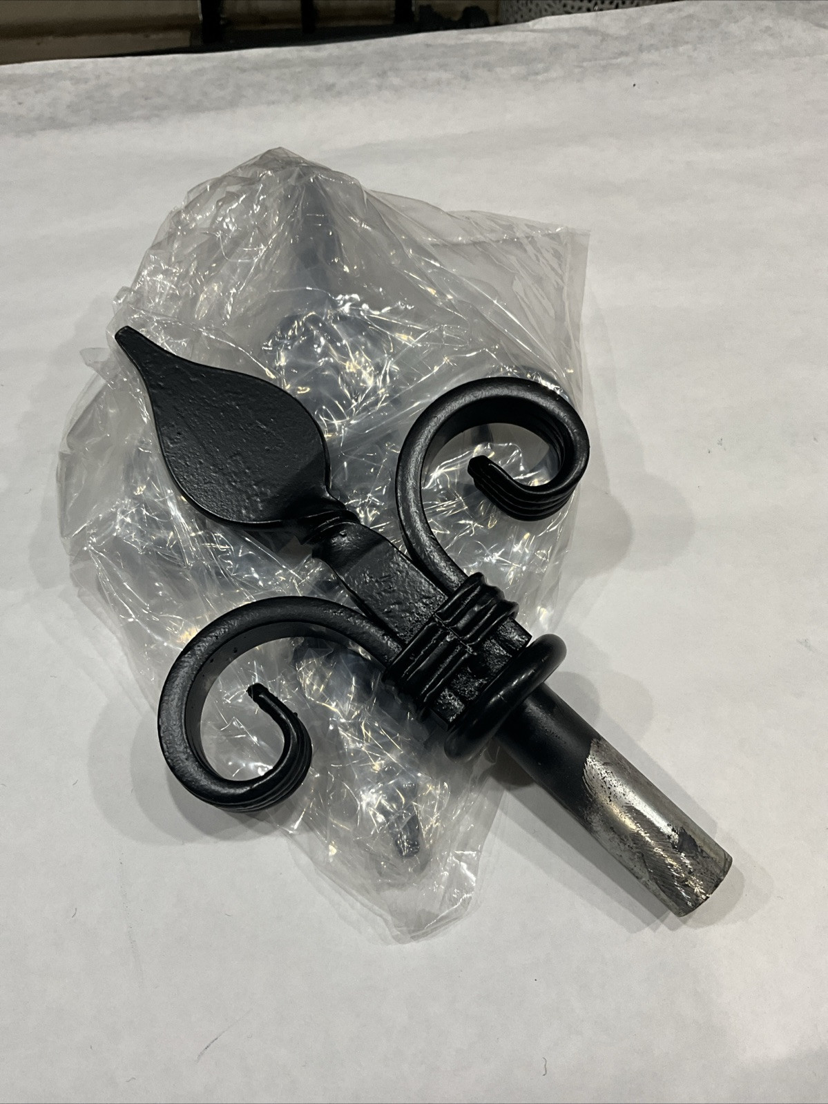 Wrought Iron Matte Black Finials Set Of 2 (Standard 1 and 1/8 Size) Orion