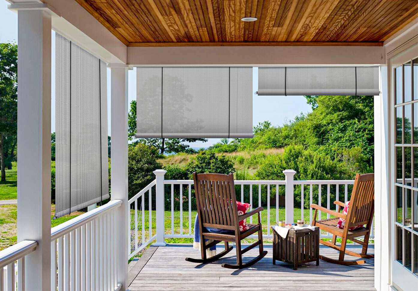 New Roll Up Shade Roller UV Blind Screen Patio Outdoor Deck Gazebo Porch Gray