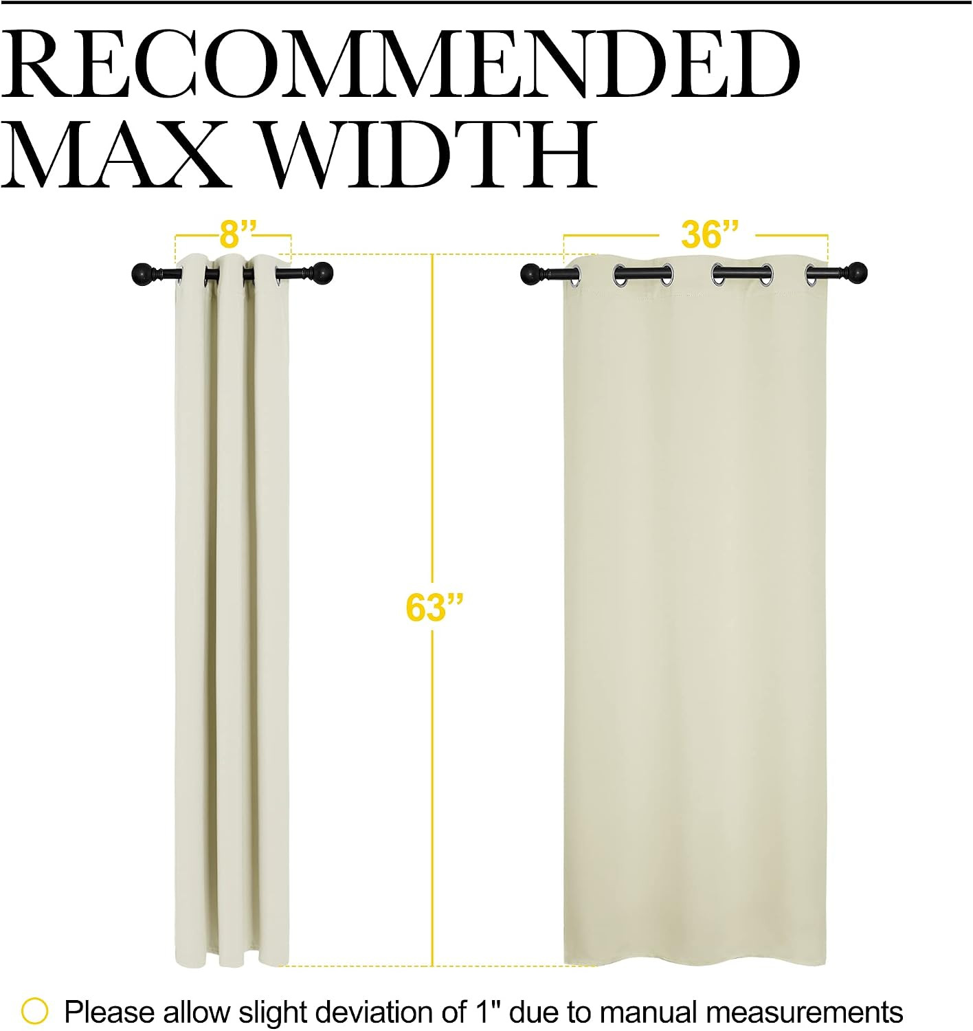 Kitchen Curtains for Decoration, Thermal Insulated Grommet Room Darkening Draper