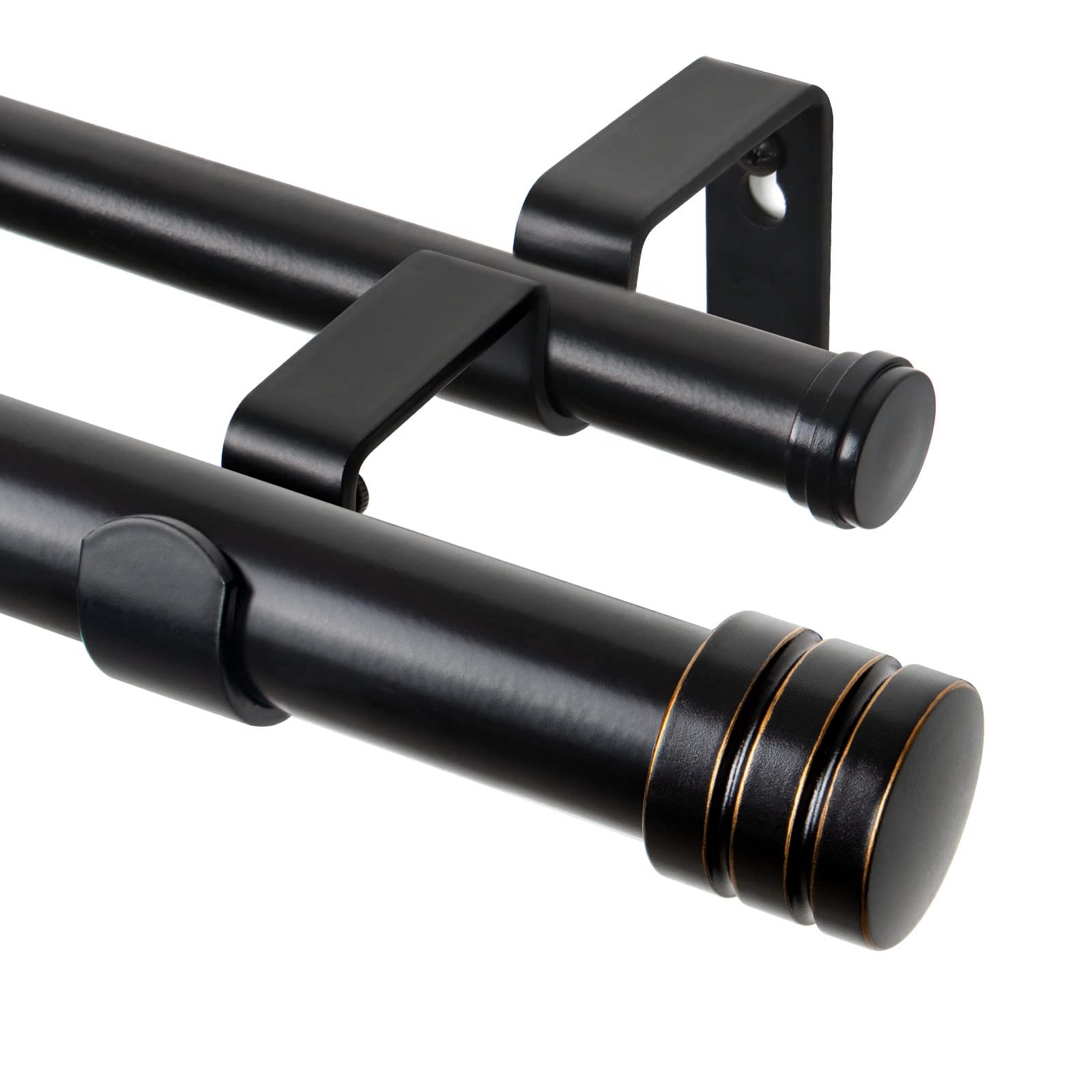 TONIAL1 Inch Double Curtain Rods 140 to 195 Inches, Heavy Duty Decorative Lon…