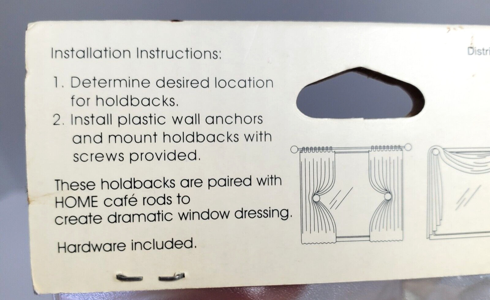 Curtain Hold Back Window Hardware Basketball Themed Kids Room NOS 2003 Target