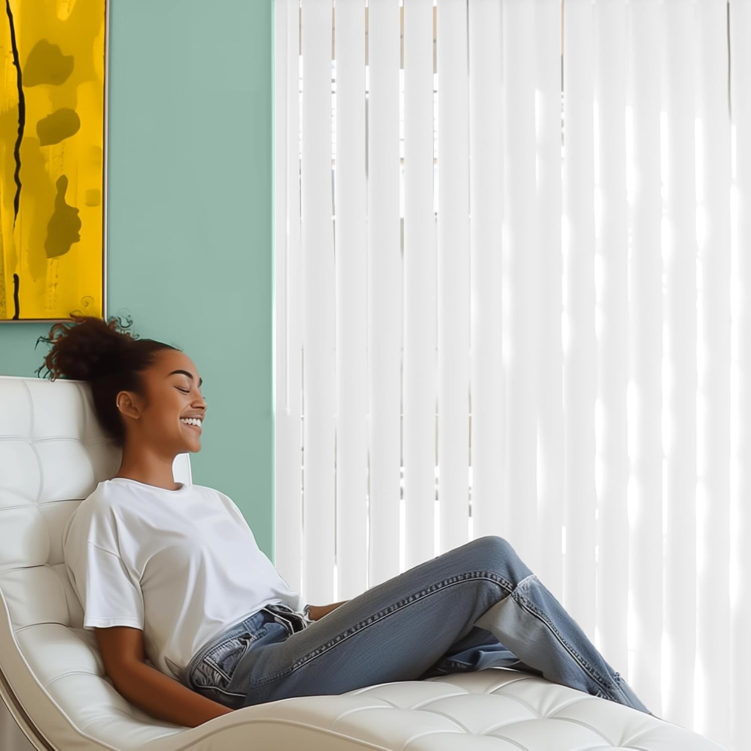 Elegant PVC Vertical Blind Replacement Slats – Curved Smooth White 2-Pack