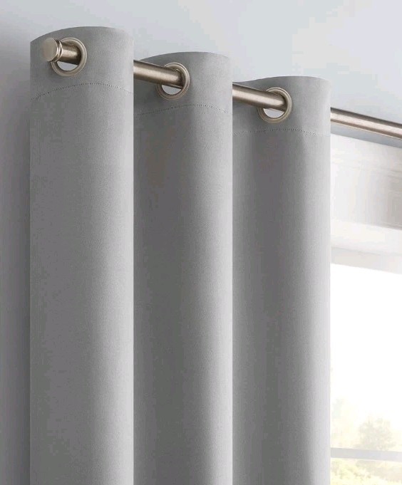 2 Eclipse Darrell Modern Blackout Thermal Grommet Window Curtains 37″×84″ Gray