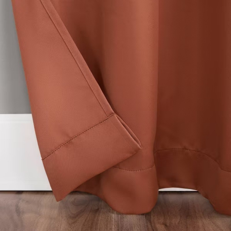 40″x95″ Pocket Curtain Panel Orange: Modern Polyester Indoor Drapery – 1 Pc