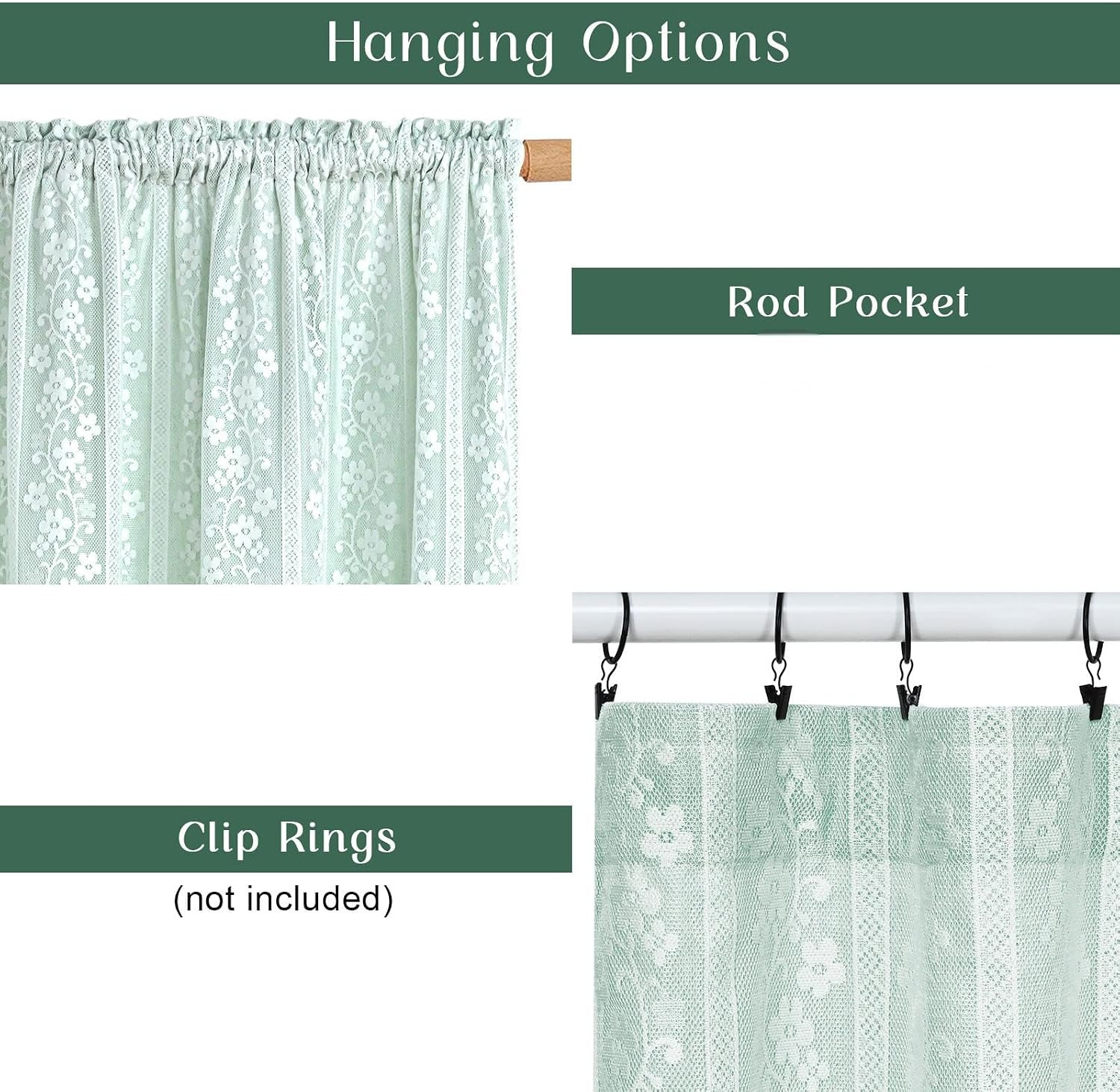 Linen Curtains for Bedroom Double Layer Curtain 63 Inch Length 2 Panels, Farmhou