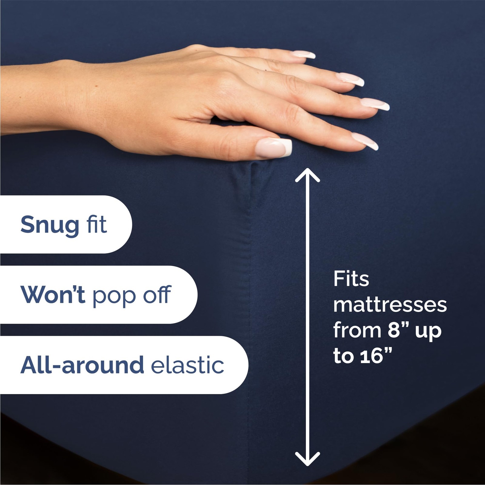 Queen Size 4 Piece Sheet Set – Comfy Breathable & Queen, 18 – Navy Blue