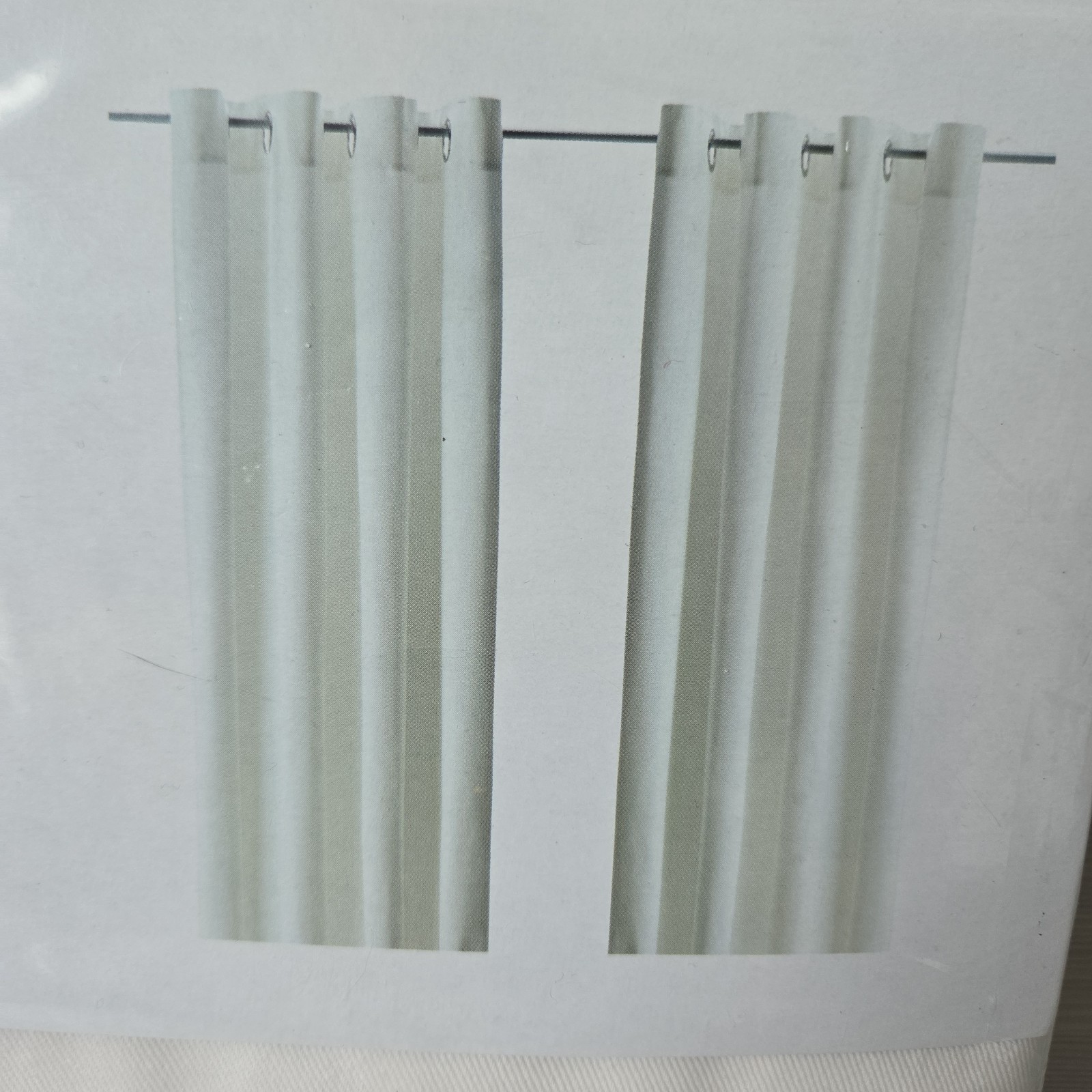 IKEA MERETE Room Darkening Grommet Curtains 57×98″ 2 Panels Off White Cotton NEW