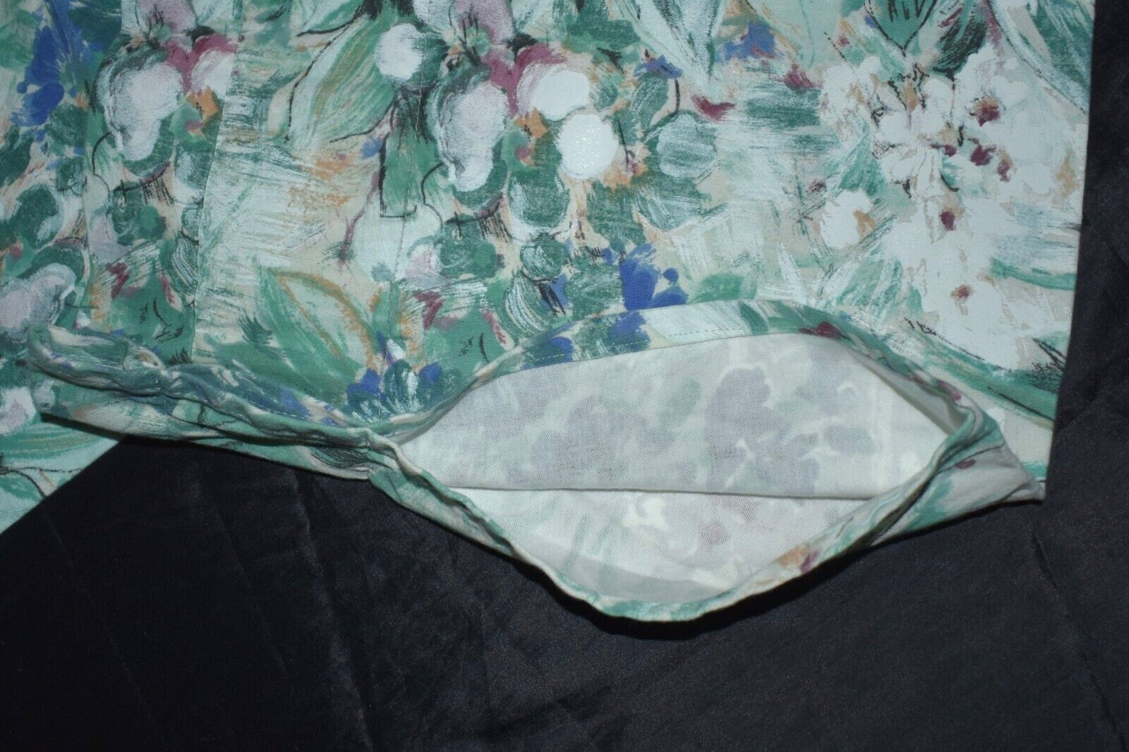 NICE Floral Valance Window Treatment Unbranded 14.5″W x 103″L Green Blue Purple