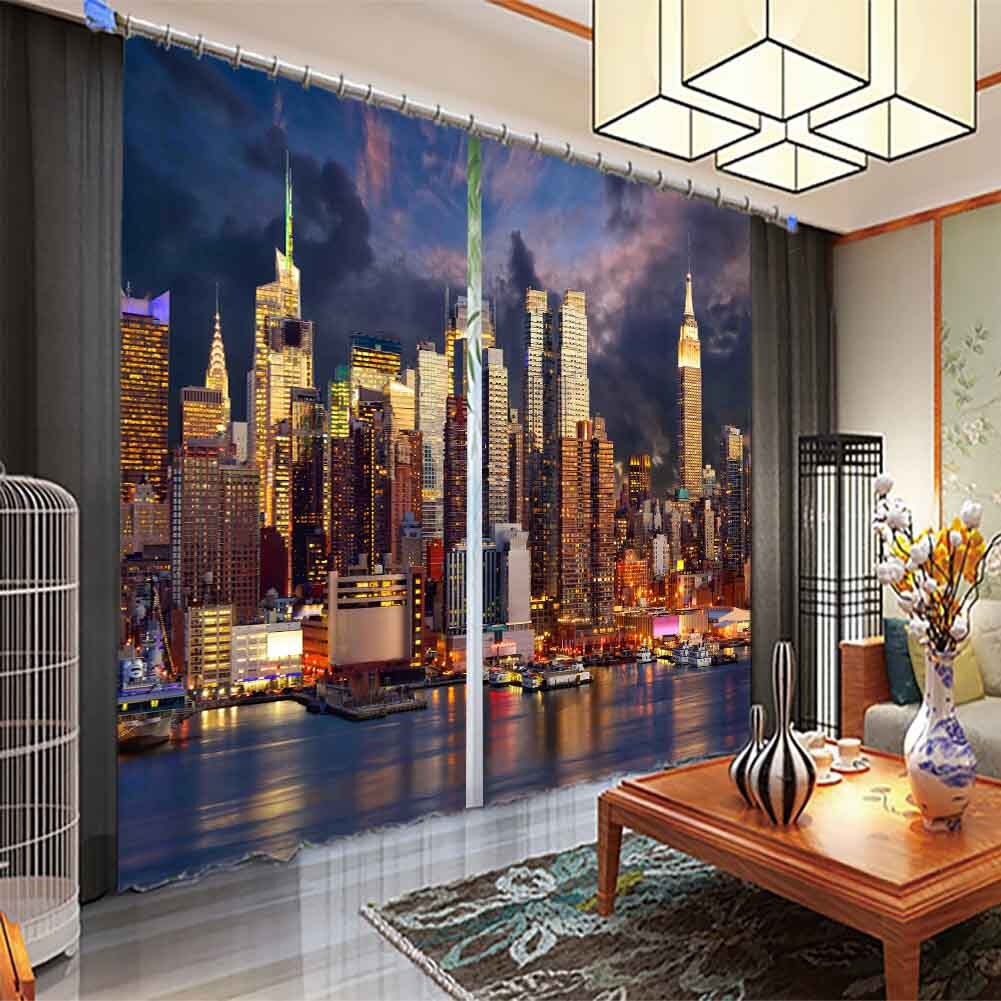 Struggling Warehouse 3D Curtain Blockout Photo Printing Curtains Drape Fabric