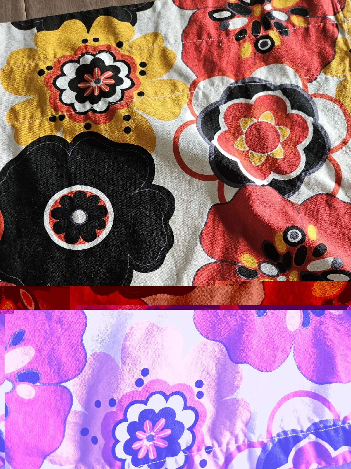 Pair Of Floral Handmade Valances