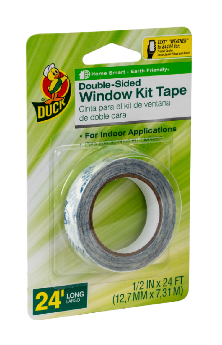 Duck Brand Double-Sided Window Kit Tape – Indoor, .25 in. x 24 ft.