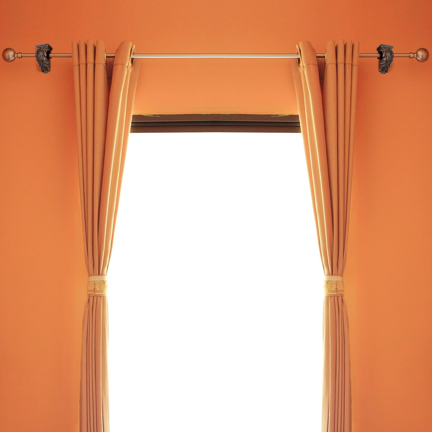 Elegant Resin Curtain Rod Bracket Sconce Corbel for Window Decor – 2 Pcs