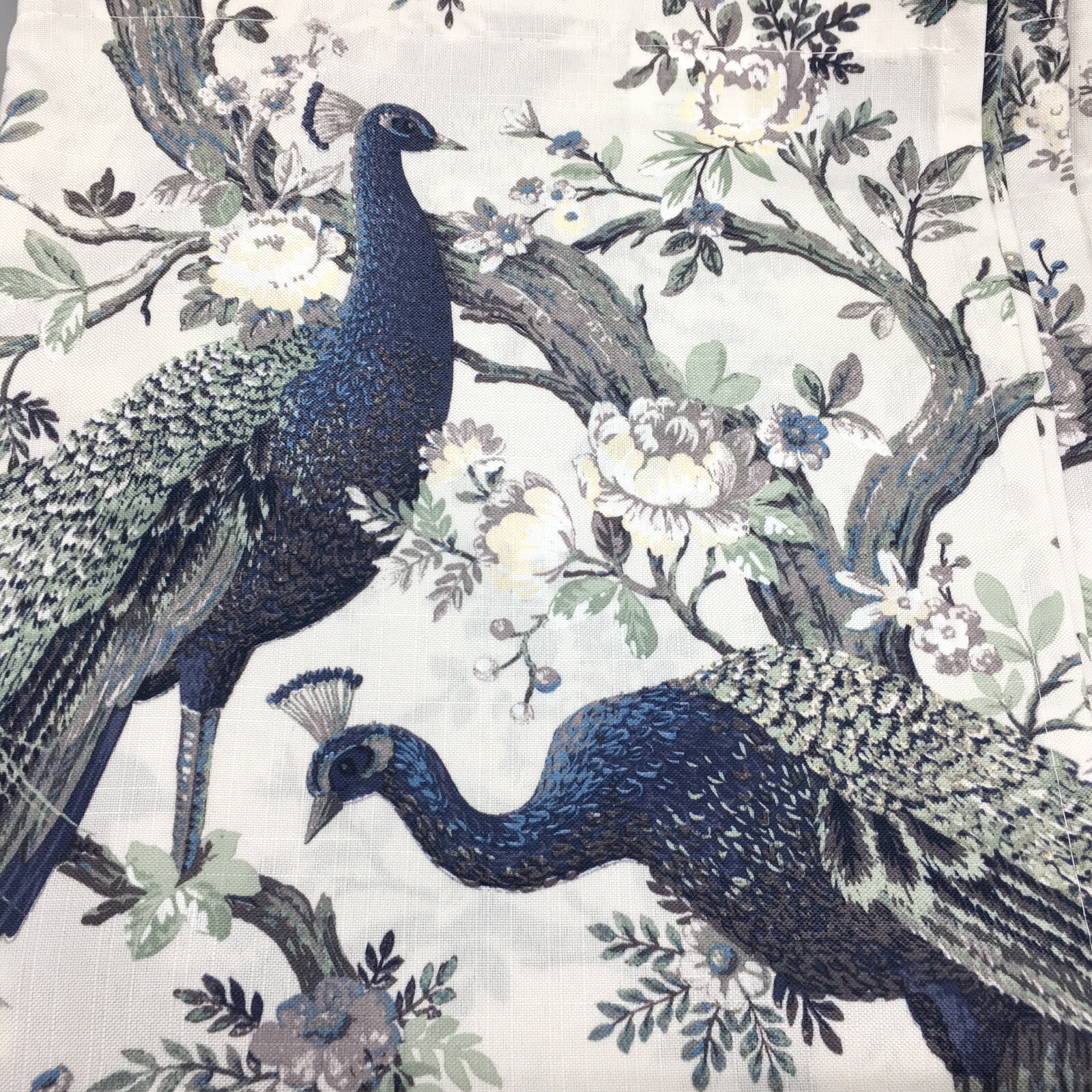 Laura Ashley Peacock 2 Window Curtain Panels 38×96 Belvedere Floral Blue Green
