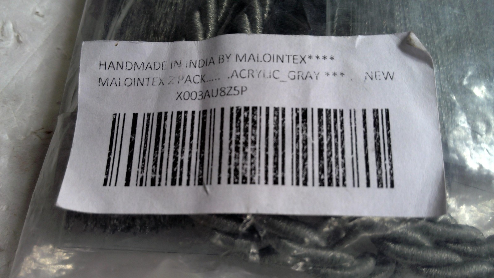 Malointex Cord Tassels 2 Pack Gray Acrylic Curtain Tiebacks Handmade India