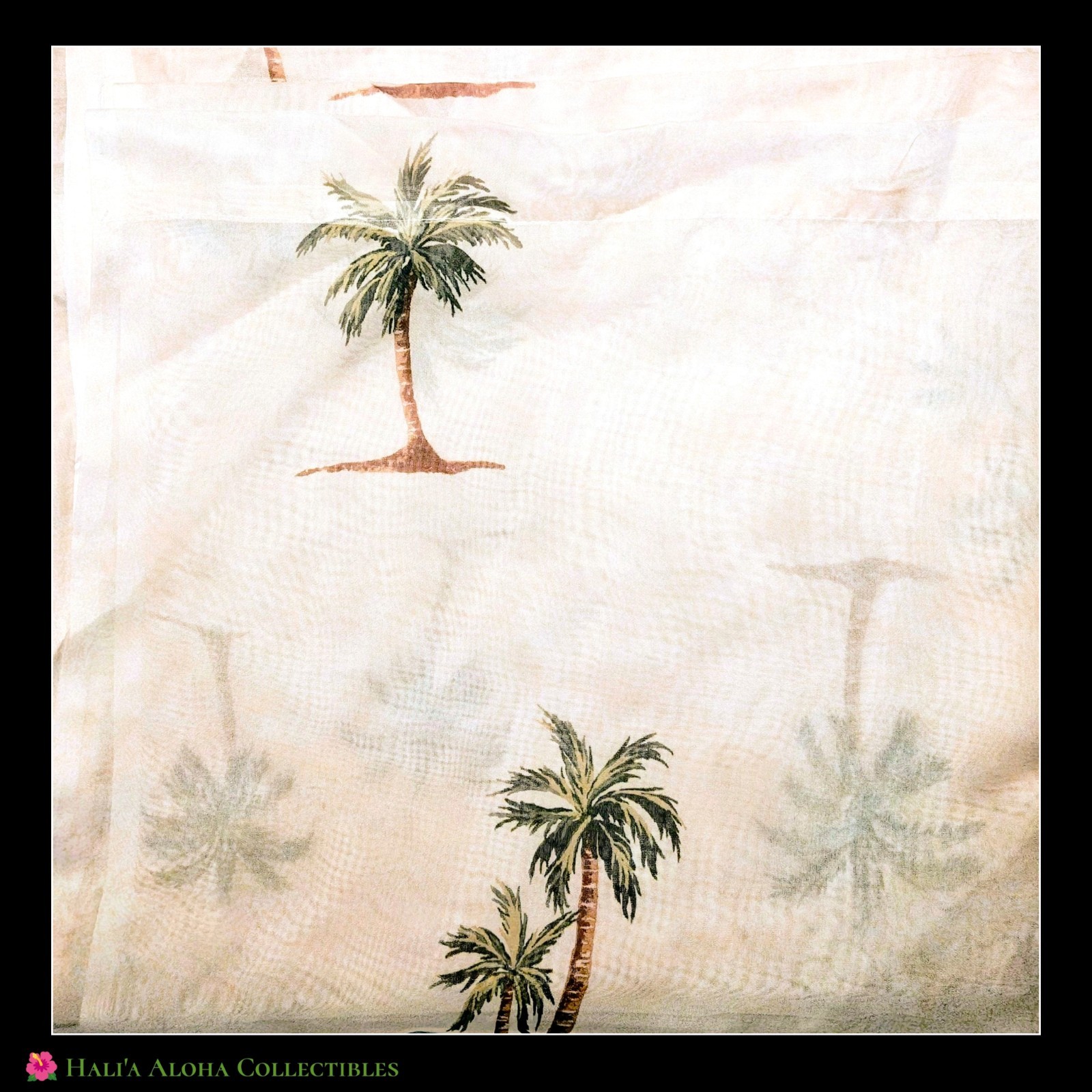 Elegant Palm Tree Scarf Valance Topper Window Curtain Voile Sheer 216″L x 60½”W