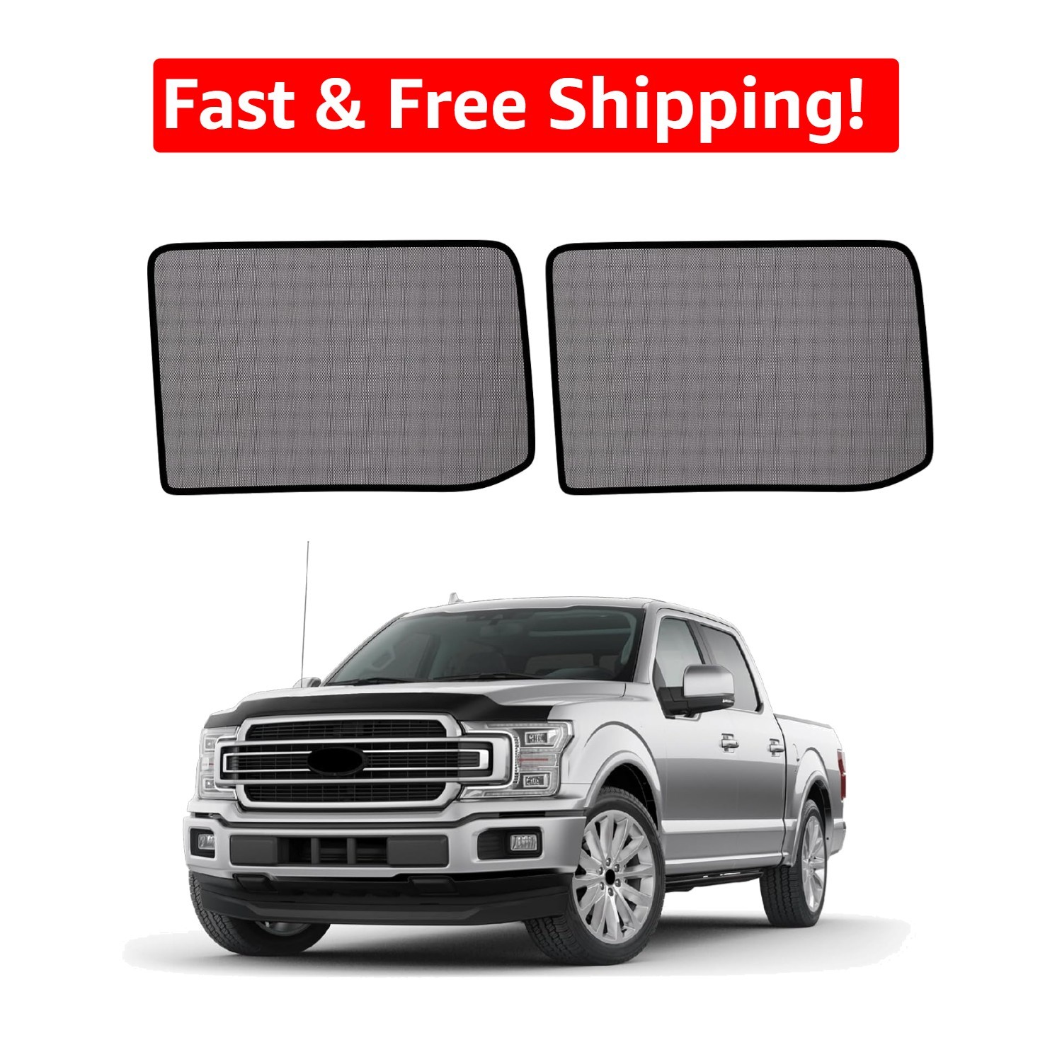Superior Sun Protection Shades for F150 2015-2020 | Magnetic, Breathable Fabric