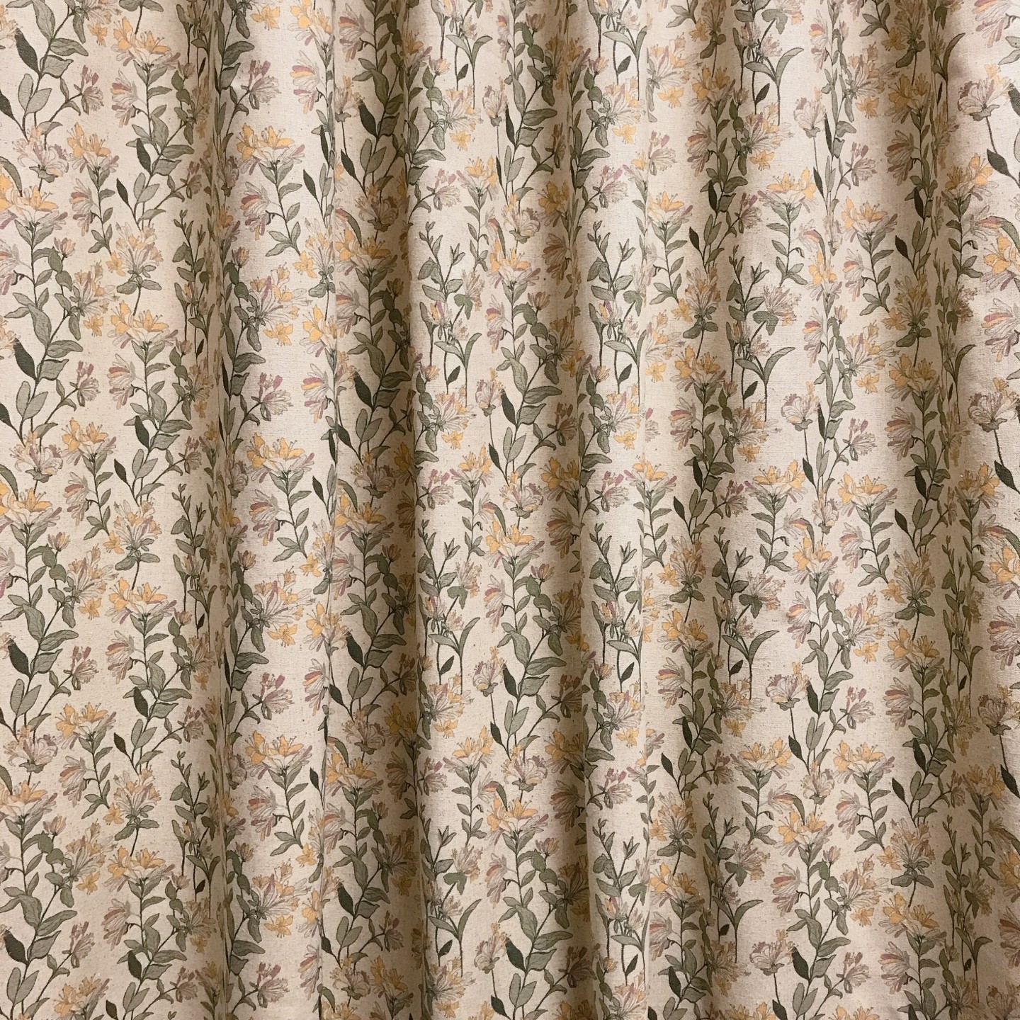 Handcrafted Botanical Curtains Linen Blend Custom Drapery Panels Made to Order