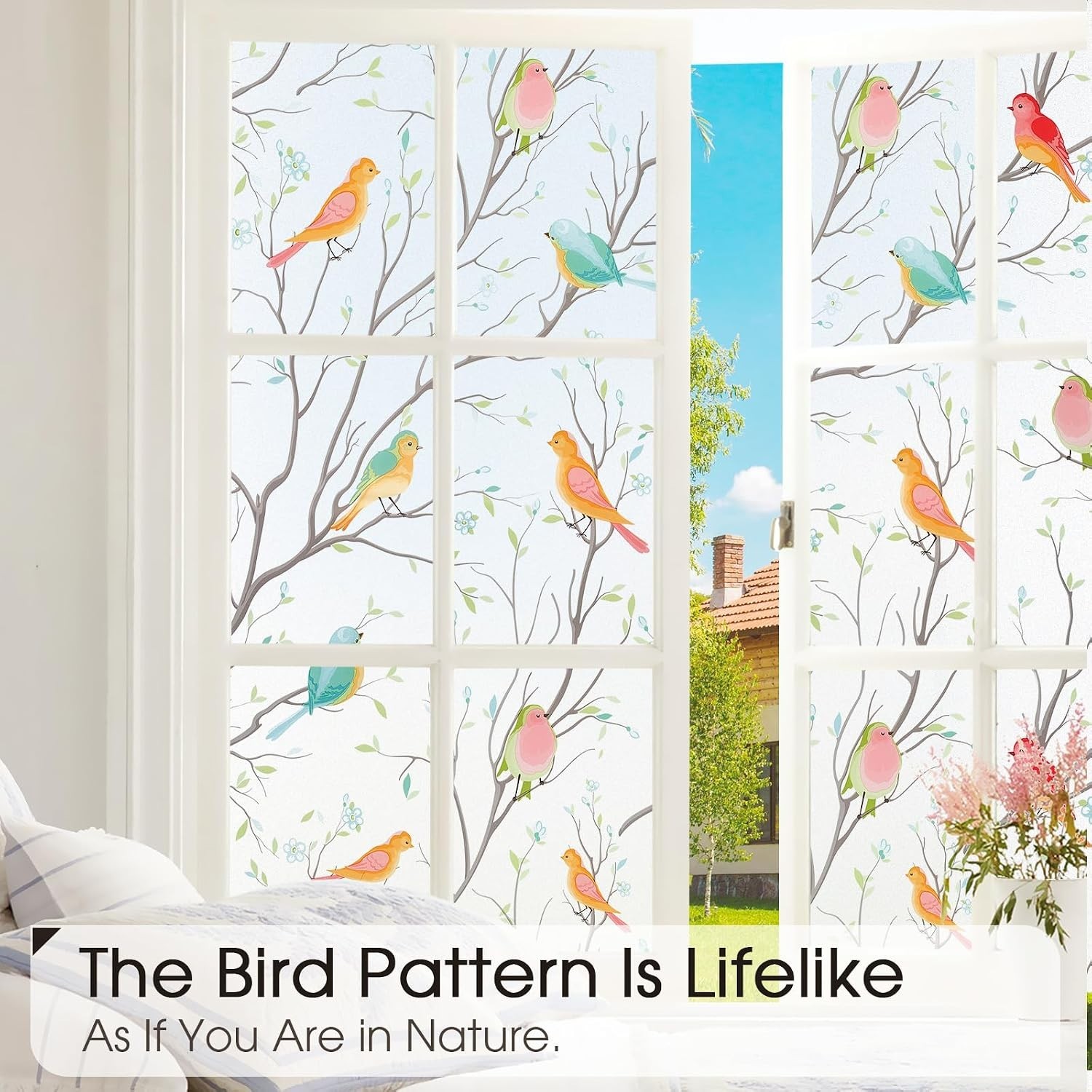 Quality Bird Design Privacy Film, 29.5″x118.1″