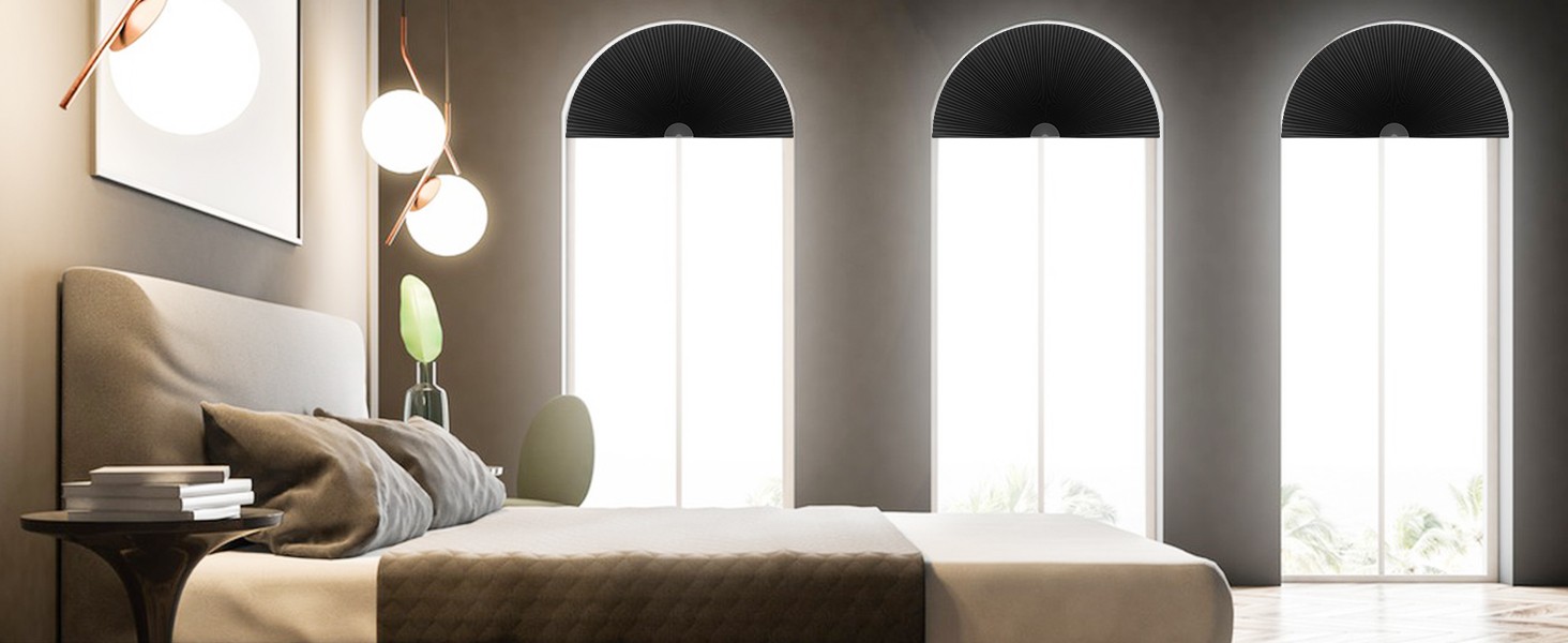 Arch Window Shade Blackout Cellular Shades Half Circle Moon Window Covering No