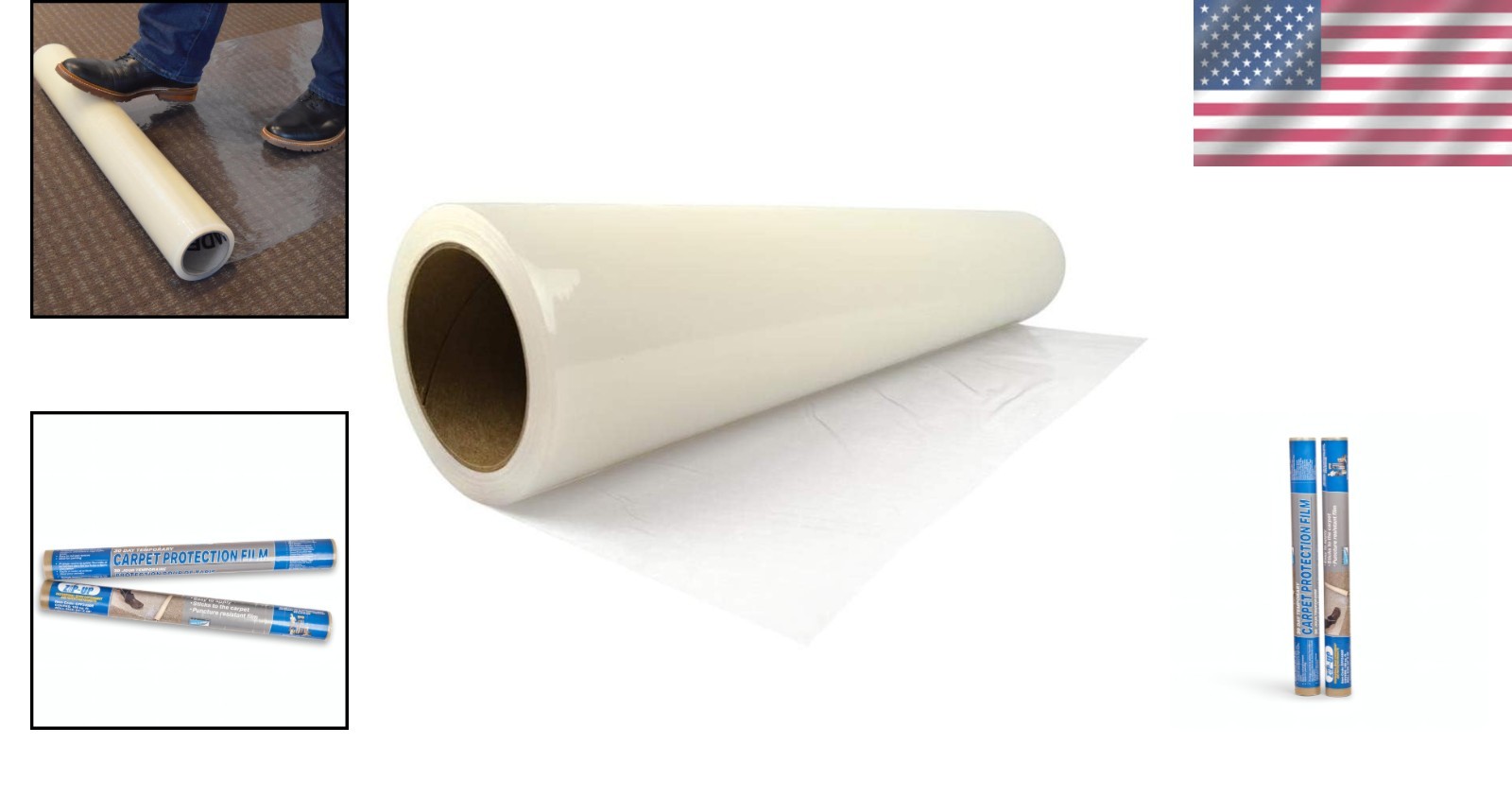 24″ x 50′ Carpet Protection Film – Self-Adhesive & Puncture Resistant