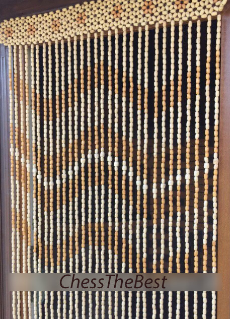 Bead Curtain Doorway, Wood String Beads Curtains, Handmade Wooden Curtain