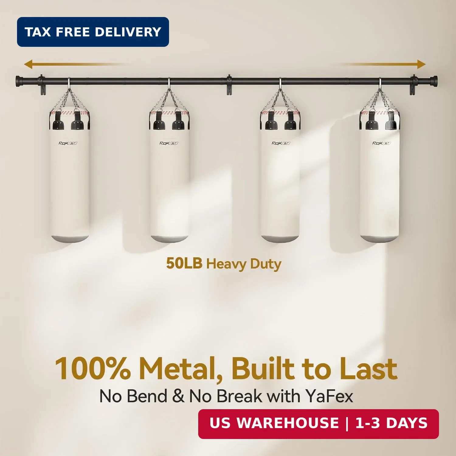 YaFex Curtain Rods 32-144 Inch, Heavy Duty 1 Inch Adjustable Curtain Rod for Win