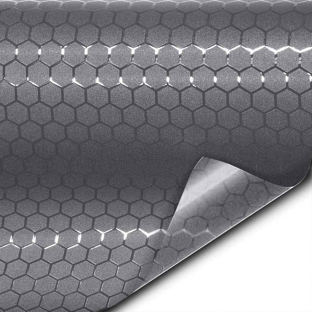 + Honeycomb Matte Smoke Taillight Tint Bulk Vinyl Roll (1Ft X 5Ft)