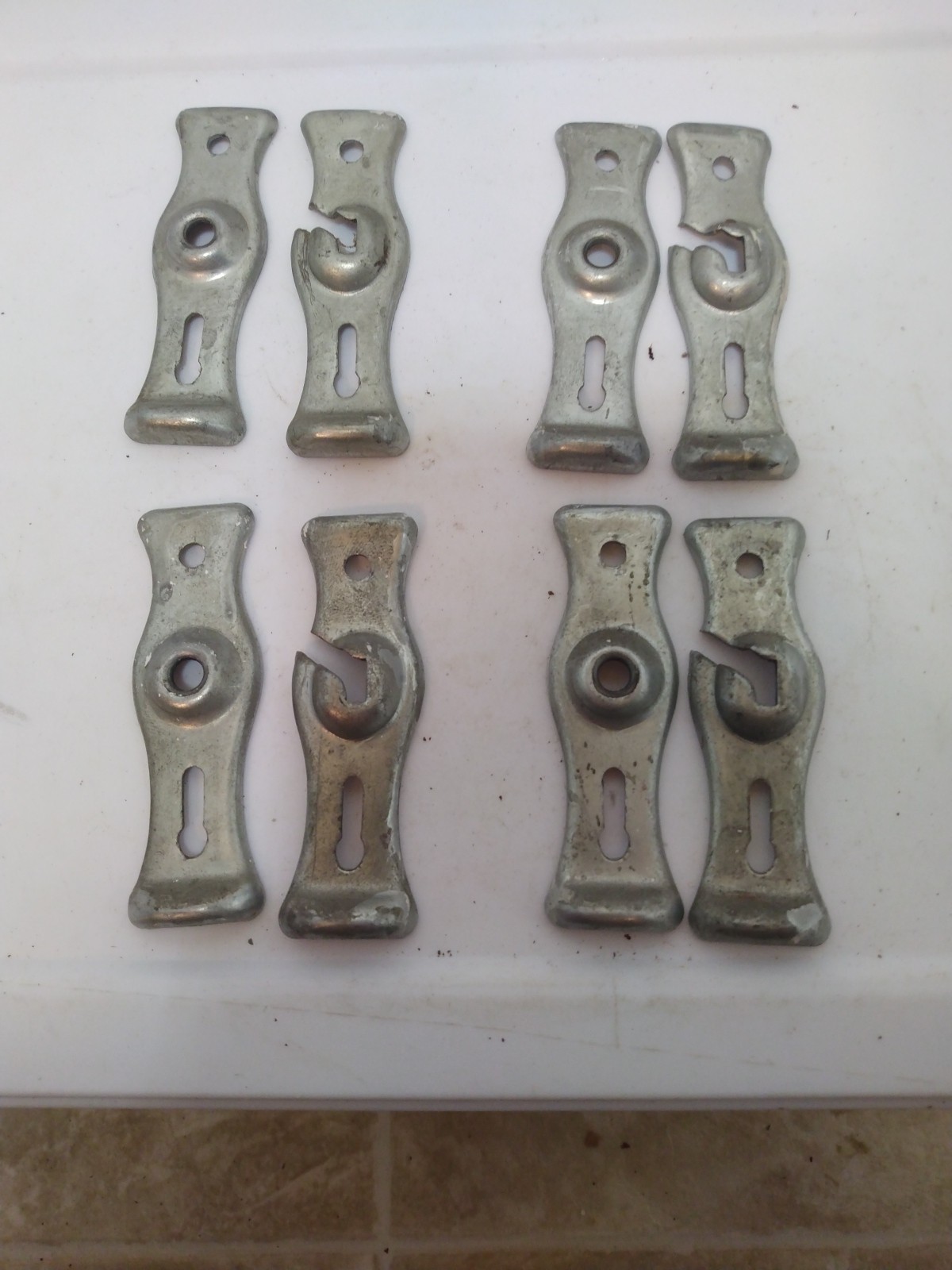 Vintage 1950s Inside Mount Roller Shade Brackets Pair Of 4