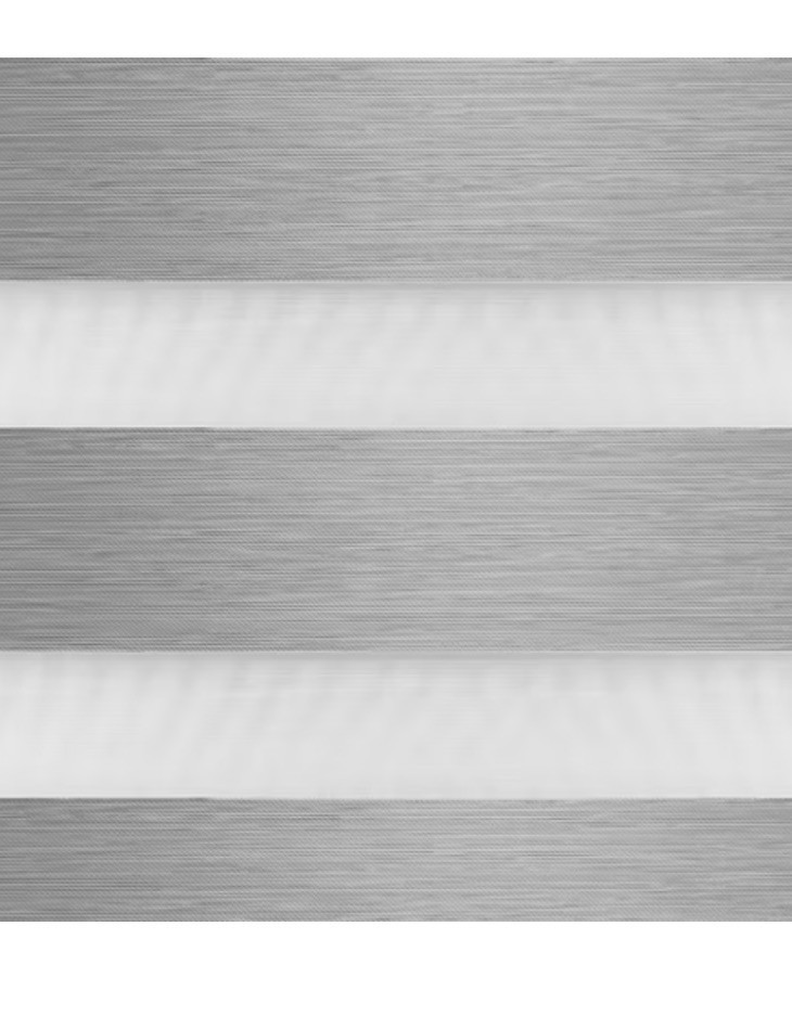 2 Pack – Gray Polyester 27 in.W x 72 in.L Blackout Cordless Zebra Fabric Roller