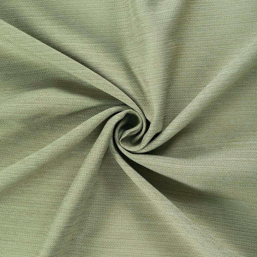 Landon Textured Sage Green Faux Linen 40 In. W X 63 In. L Grommet Light Filterin