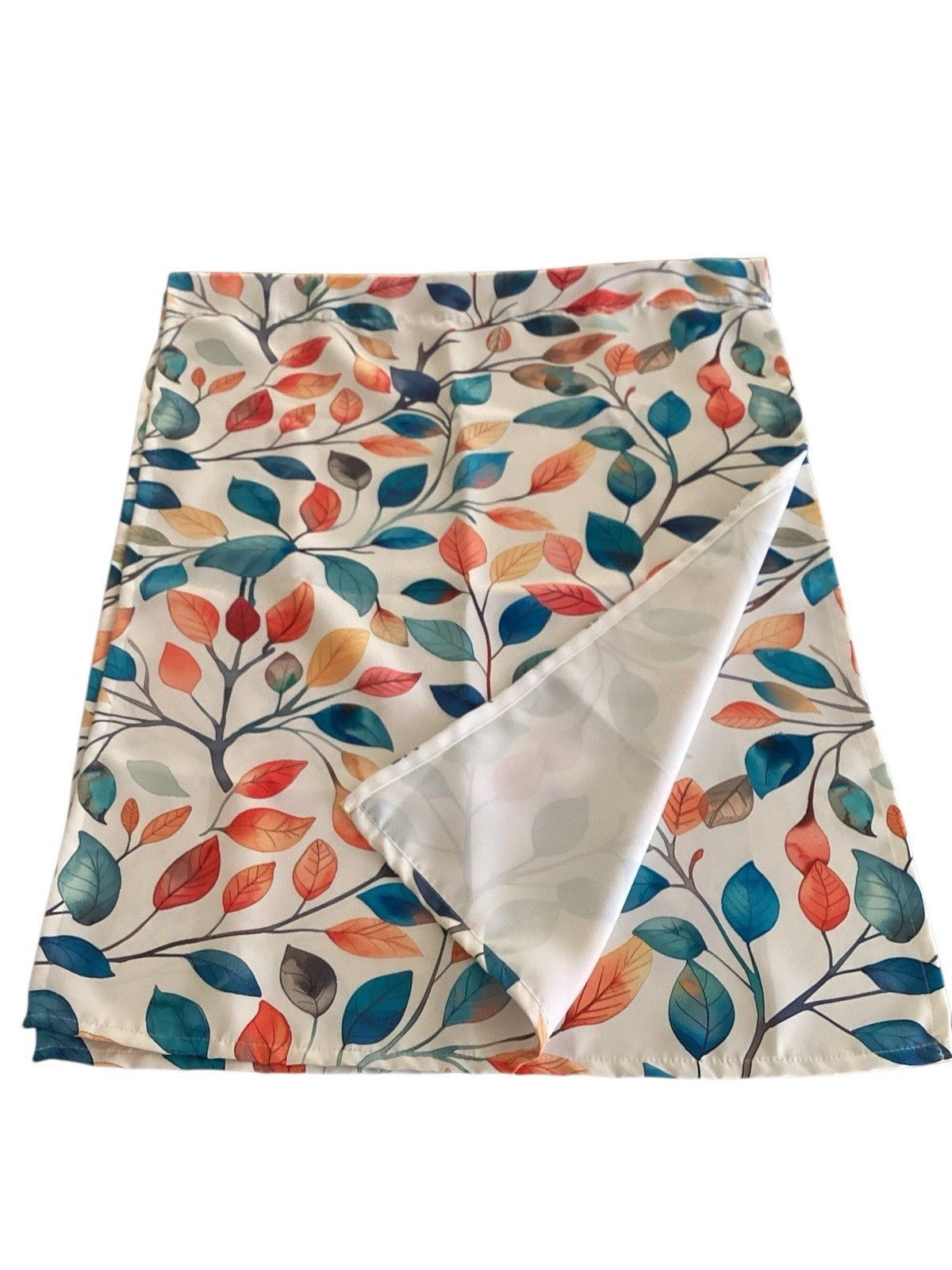 Aimego Colorful Leaves Kitchen Bath Window Curtains 2 Panels Rod 28″x36″ Each