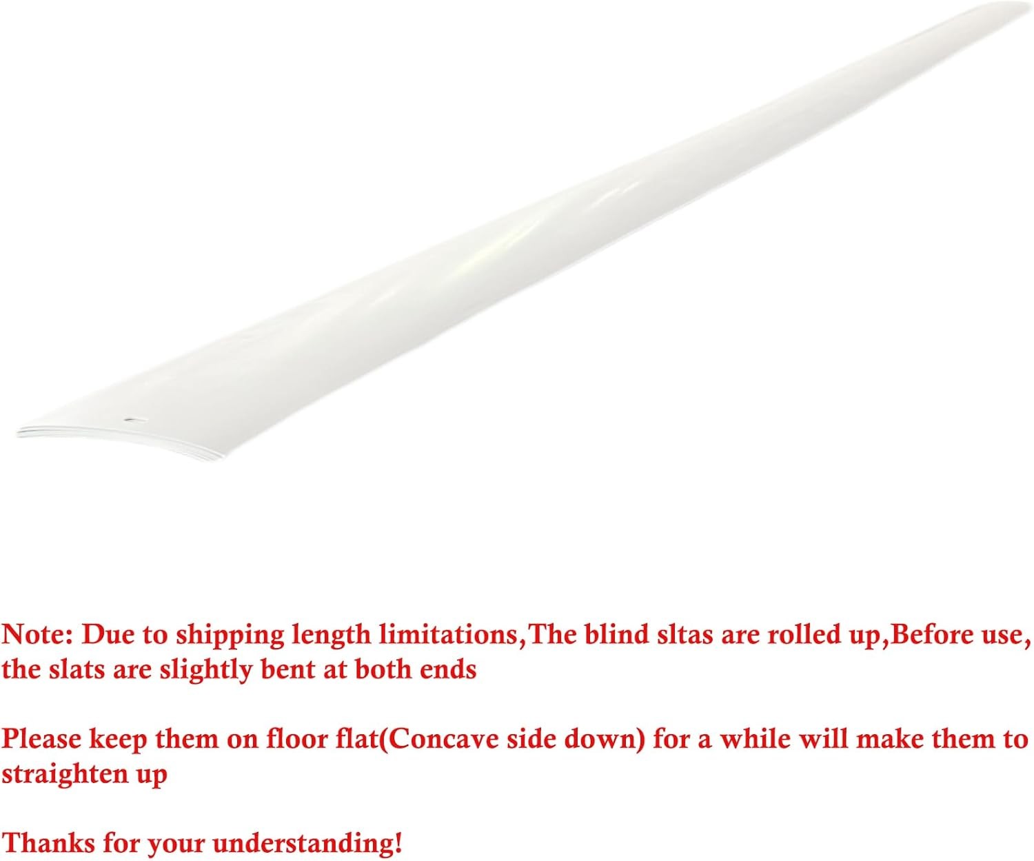 82.5″ x 3.5″ White PVC Vertical Blind Replacement Slats Curved Smooth 5 Pack)