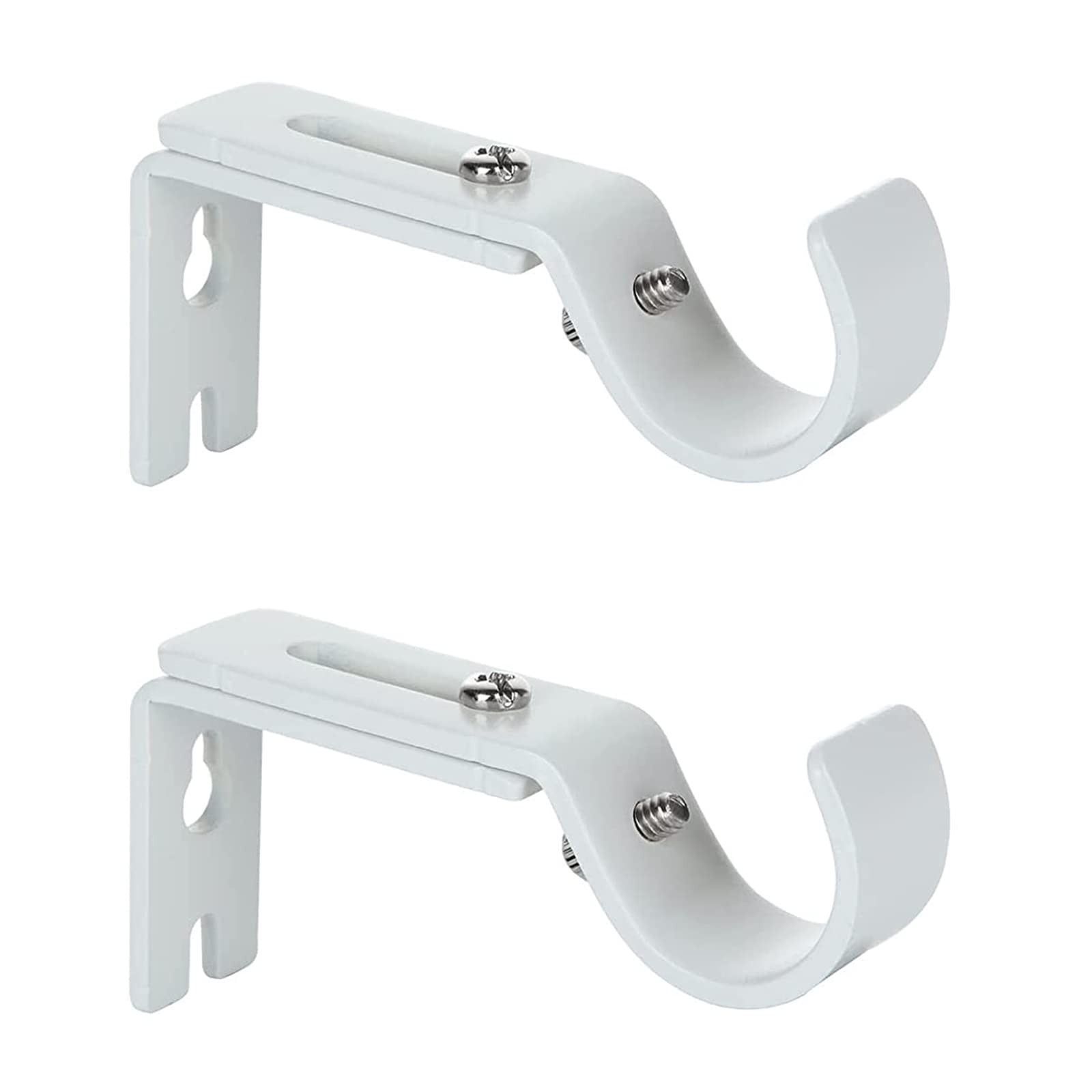 2PCS Adjustable Curtain Rod Brackets, Fits 7/8 inch or 1 inch Rods, Extendabl…