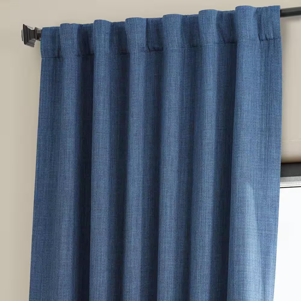 Denim Solid Rod Pocket Room Darkening Curtain – 50 In. W X 108 In. L (1 Panel)