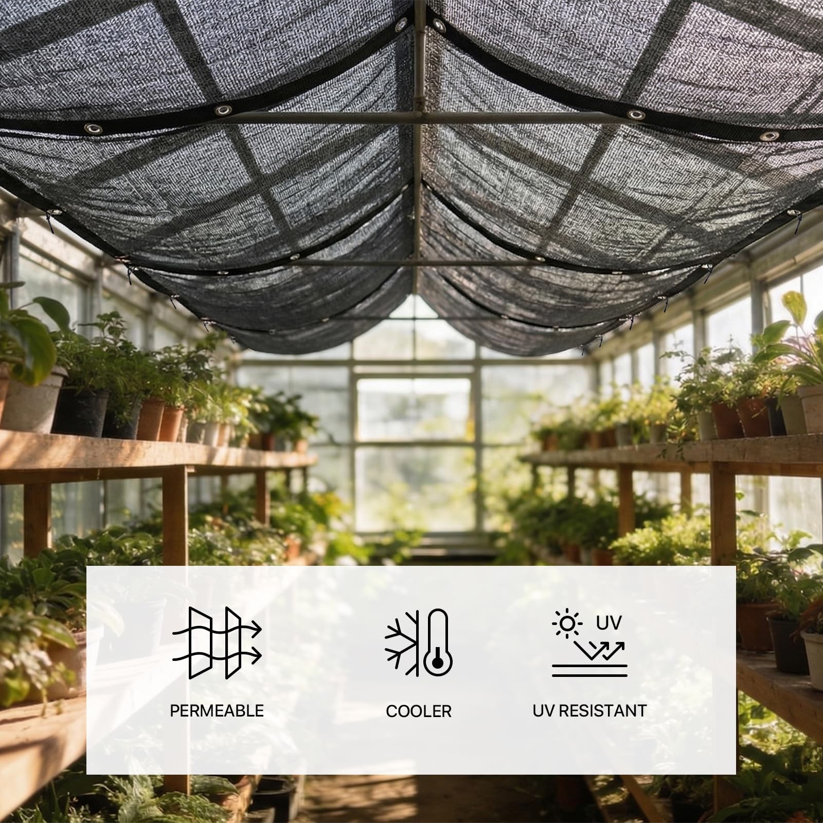 Amgo 10’x12′ Black Shade Cloth Netting