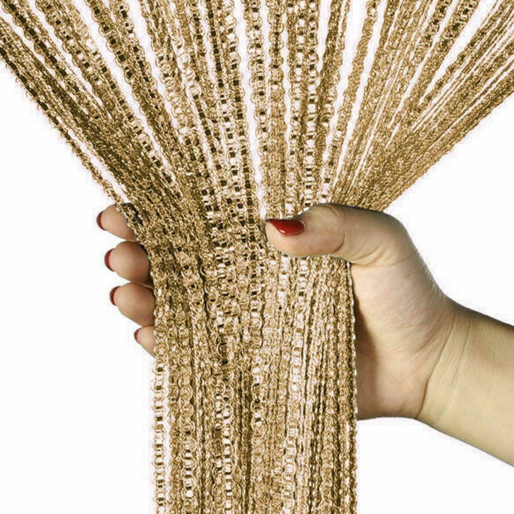 Plain String Door Curtain Panel Tassel Room Divider Fringe Window Hang 2M