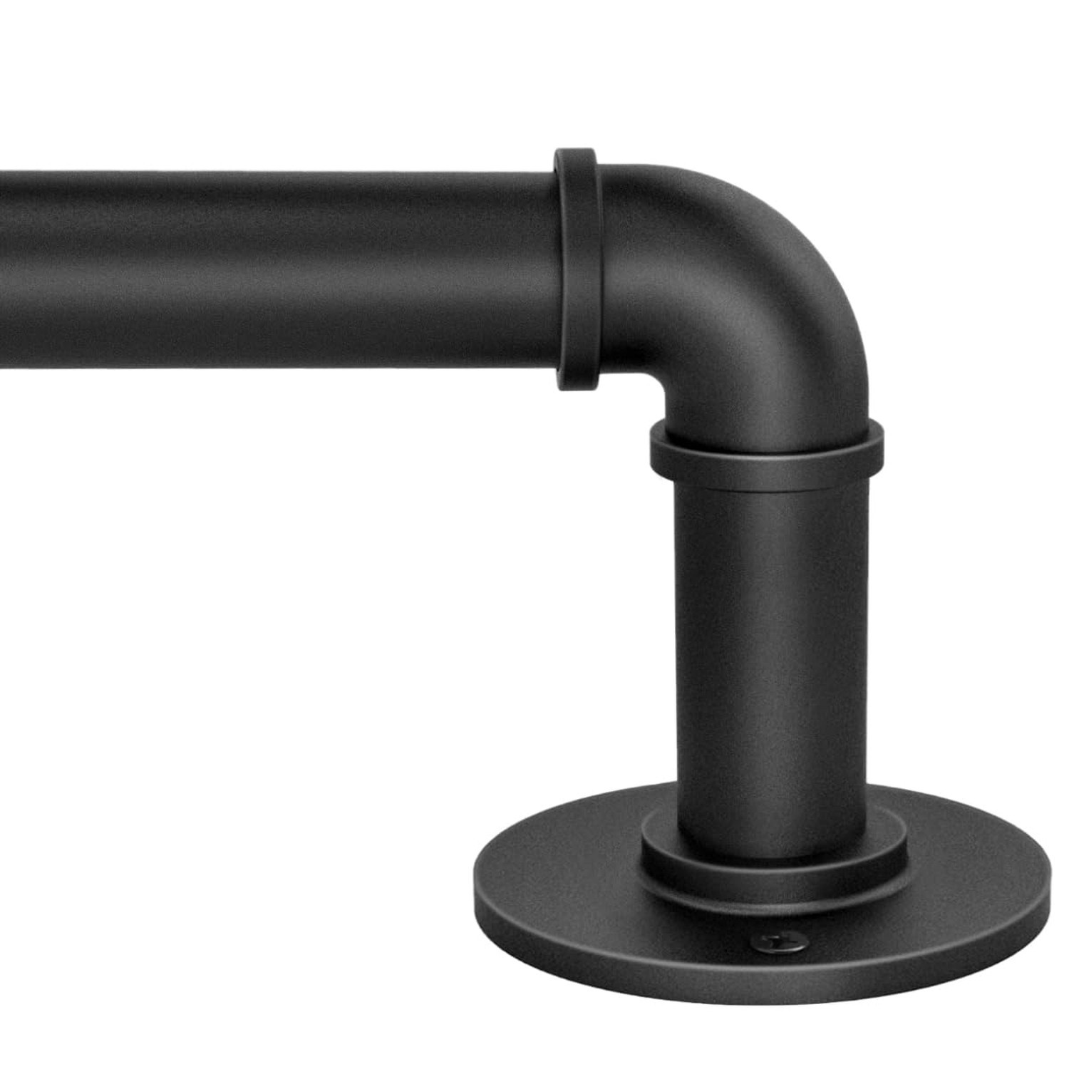 1 Inch Industrial Curtain Rods for Windows 66 to 120 Inches, Blackout Wrap Ar…