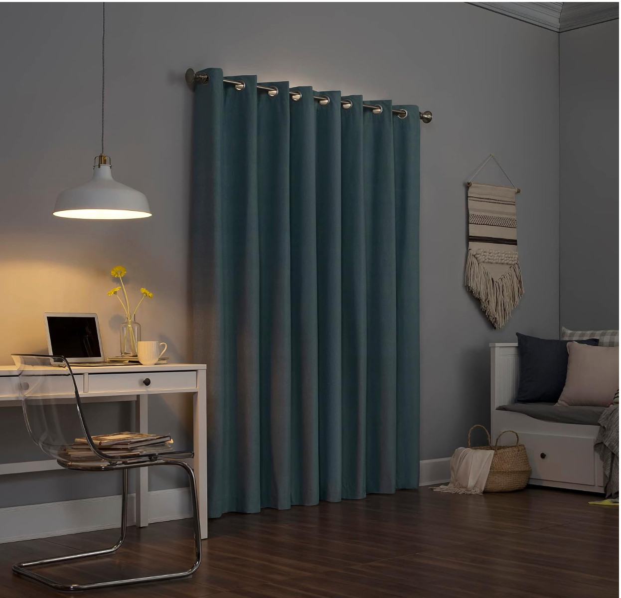 Sun Zero Columbia 100% Blackout Grommet Curtain Single Panel 50″ x 84″