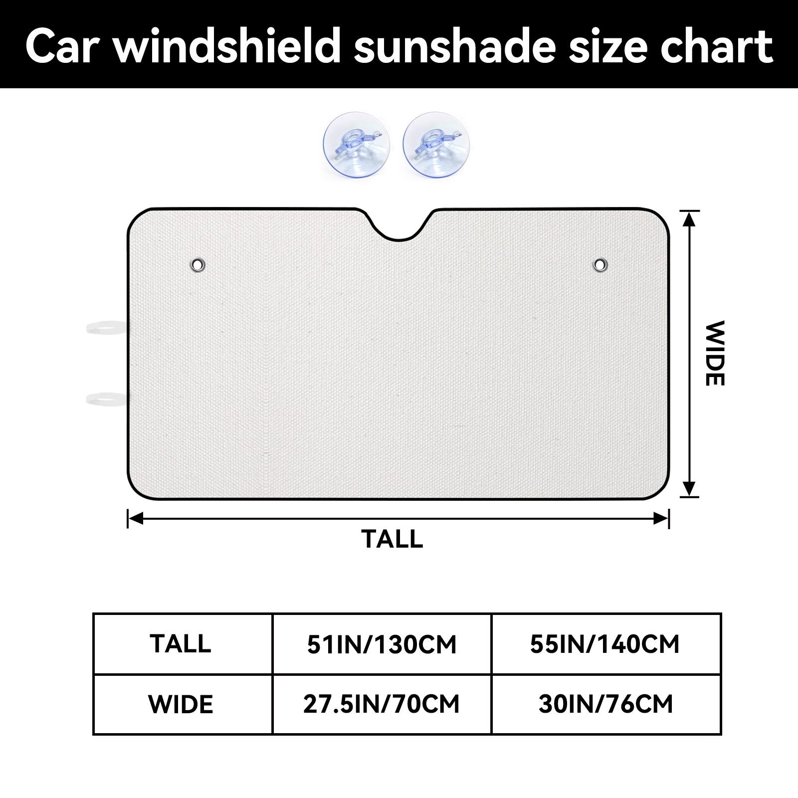 Customizable Car Sunshade Personalized Dog Photo & Text Design – Durable ◐