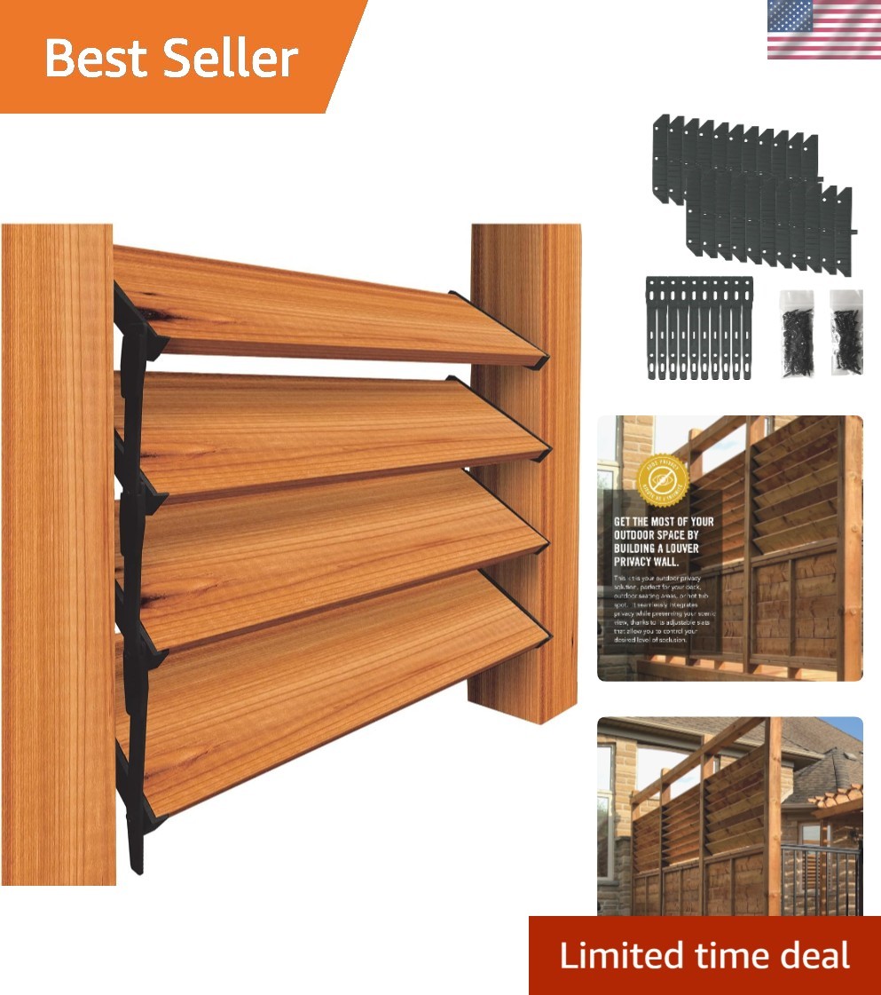 Customizable Privacy Louvers for Outdoor Spaces – 48″W x 48″H, Manual Operation